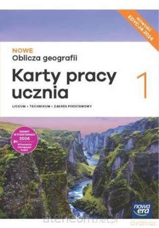 Geografia LO 1 Nowe oblicza geografii Karty pracy zakres podstawowy 2024 - Maciążek Katarzyna [KSIĄŻKA]