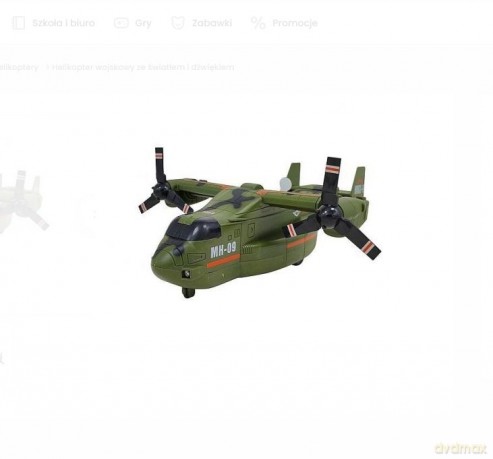 Helikopter wojskowy ze światłem i dźwiękiem