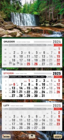 Kalendarz 2025 Trójdzielny płaska główka Karpacz [KALENDARZ]
