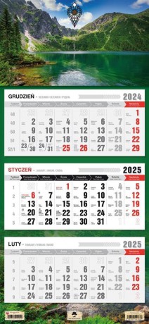 Kalendarz 2025 Trójdzielny płaska główka Morskie.. [KALENDARZ]