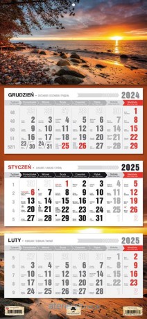Kalendarz 2025 Trójdzielny płaska główka Orłowo [KALENDARZ]