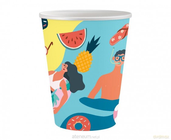 Kubeczki papierowe Summer - Let's Party 250ml 6szt