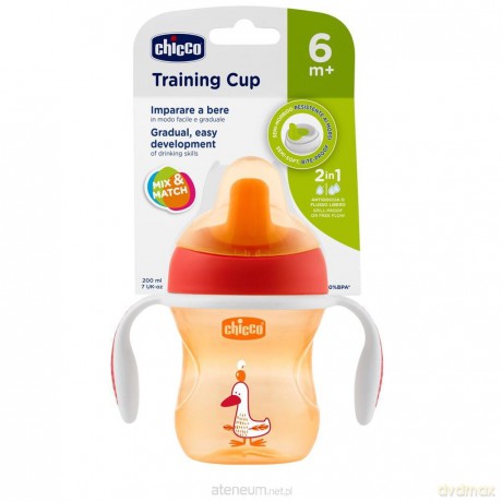 Kubek niekapek z twardym ustnikiem 200ml pomarańcz