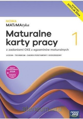 MATeMAtyka LO 1 zakres podstawowyiR Karty pracy 2024 - Wej Karolina, Ponczek Dorota [KSIĄŻKA]