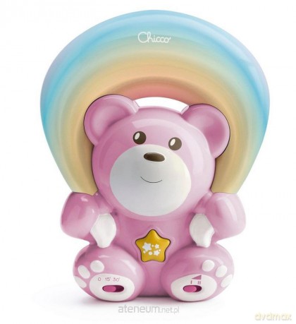 Miś z projektorem Rainbow różowy