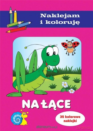 Na łące. Naklejam i koloruję - Aleksander Małecki [KSIĄŻKA]