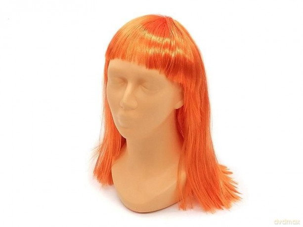 Peruka pomarańczowa z grzywką