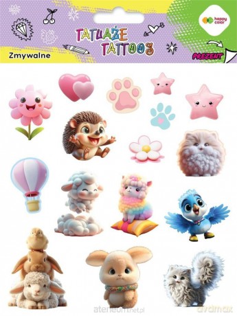 Tatuaże zmywalne Animals Fluffy