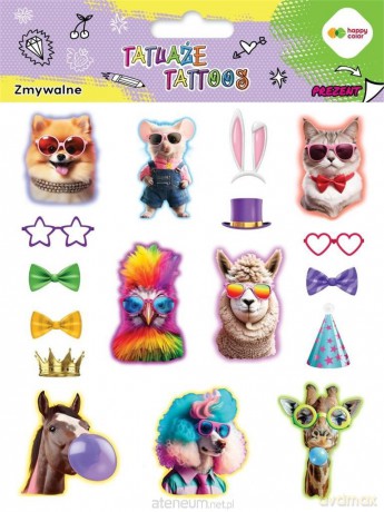 Tatuaże zmywalne Animals Funny