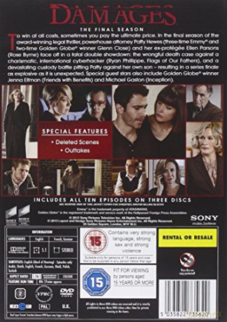 Damages Season 5 (Układy Sezon 5) [3DVD]