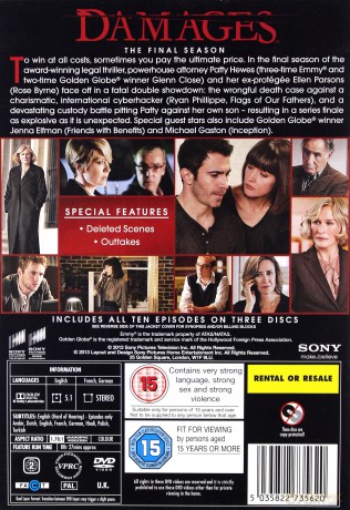 Damages Season 5 (Układy Sezon 5) [3DVD]