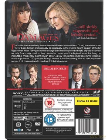 Damages Season 4 (Układy Sezon 4) [3DVD]
