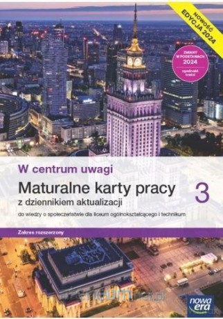 WOS LO 3 W centrum uwagi Karty pracy zakres rozszerzony 2024 [KSIĄŻKA]