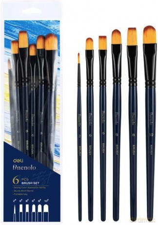 Zestaw pędzli Finenolo twardy nylon 6szt