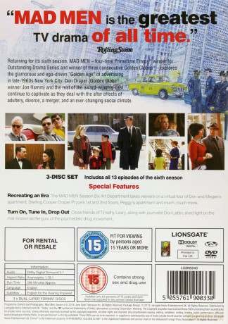 Mad Men Season 6 [3DVD]