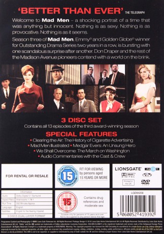 Mad Men Season 3 [3DVD]