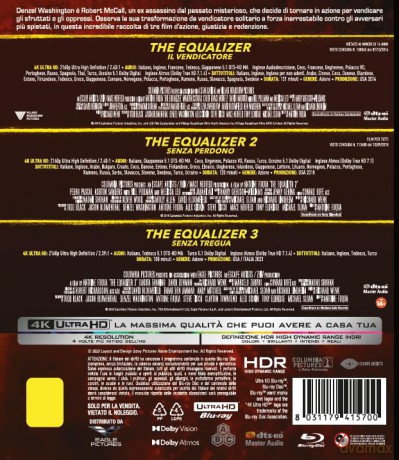 Cofanetto The Equalizer 1-2-3 (3 4k+3 Br)