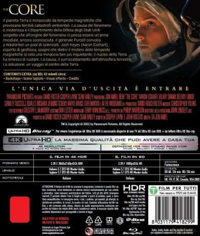 Core (The) (4k Ultra Hd+Blu-Ray Hd)