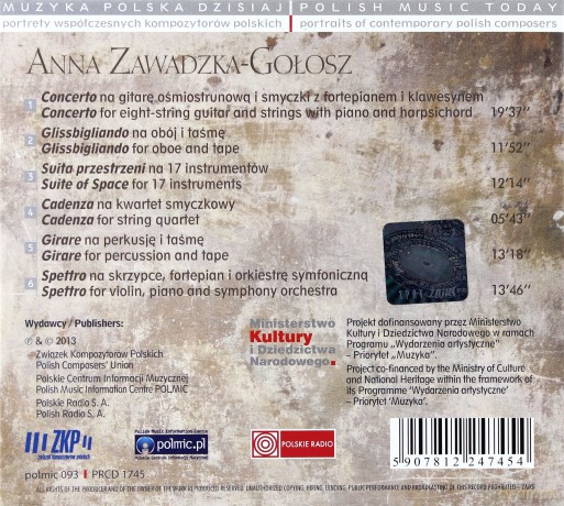 Muzyka Polska Dzisiaj. Portrety Współczesnych Kompozytorów Polskich - Anna Zawadzka-Gołosz [CD]