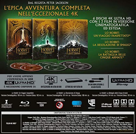 Hobbit Trylogia (steelbook) [6xBlu-Ray 4K]