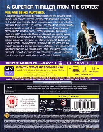 Person of Interest Season 1 (Impersonalni Sezon 1) [4Blu-Ray]