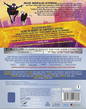 Spider-Man: Across The Spider-Verse (Steelbook) (4k+Br) + 6 Card