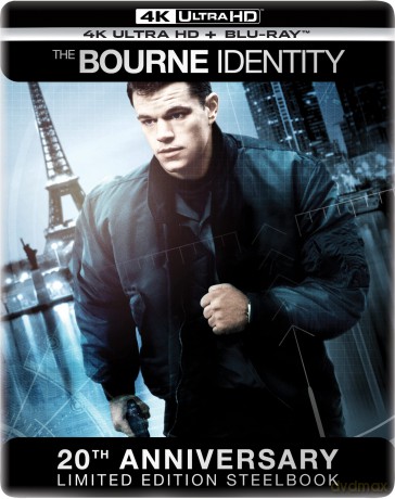 The Bourne Identity 20th Ann (Steelbook) (4k+Br)