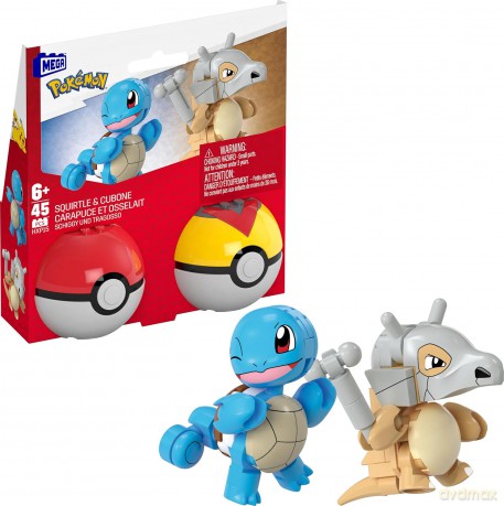 Mega Pokemon 45 elementów Squirtle i Cubone [KLOCKI]