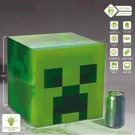 Minecraft Creeper Block- Mini Cooler 6.7l