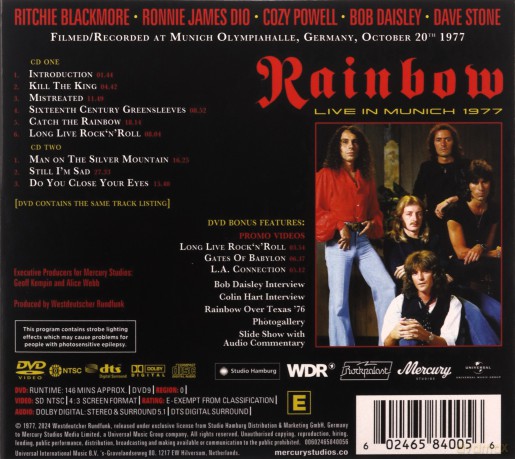 Rainbow: Live In Munich 1977 [2CD]+[DVD]