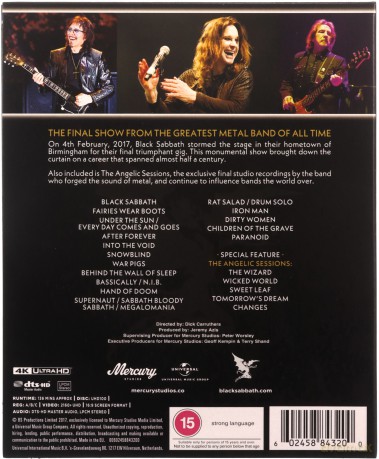 Black Sabbath: The End - Live From The Genting Arena 2017 [Blu-Ray 4K]