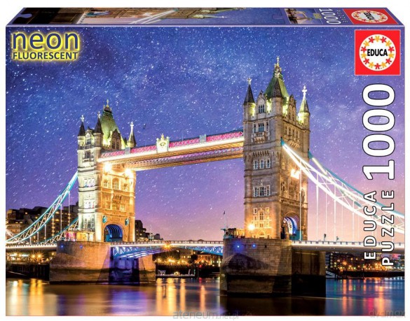1000 el. Tower Bridge, Londyn, Anglia (fluo... [PUZZLE]