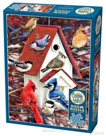 500 el. Zimowy domek dla ptaków [PUZZLE]
