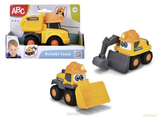 ABC Volvo Pojazd budowlany 3 rodzaje 12cm
