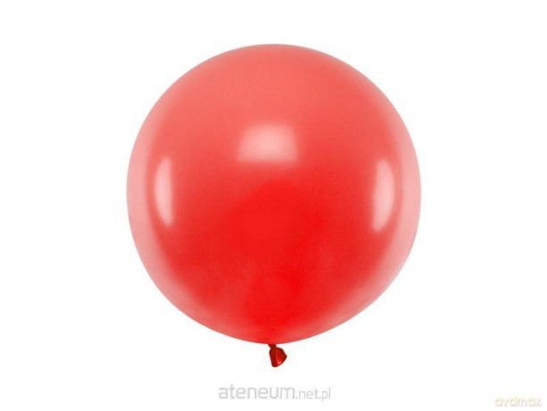 Balon okrągły pastel poppy red 60cm