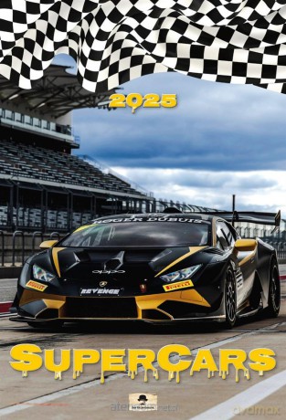 Kalendarz 2025 A3 ścienny Super Cars [KALENDARZ]
