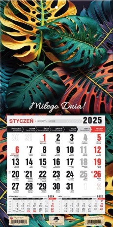 Kalendarz 2025 jednodzielny mini z mag. Glamour [KALENDARZ]