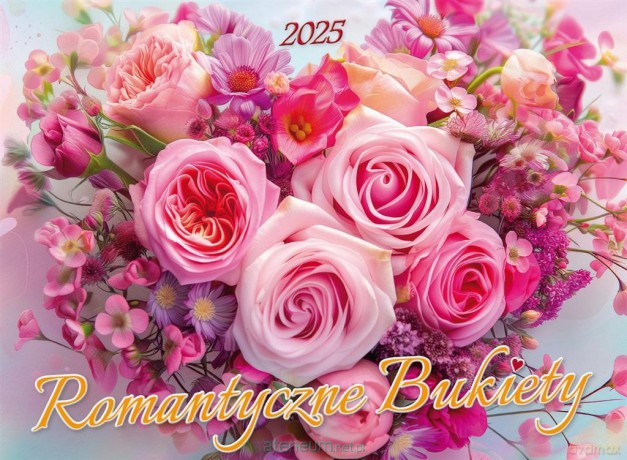 Kalendarz 2025 ścienny albumowy Romantyczne Bukiet [KALENDARZ]