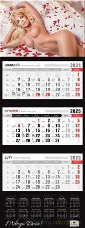 Kalendarz 2025 Trójdzielny Premium Pretty Women [KALENDARZ]