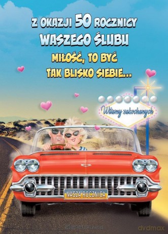 Karnet okolicznościowy Rocznica Ślubu 50