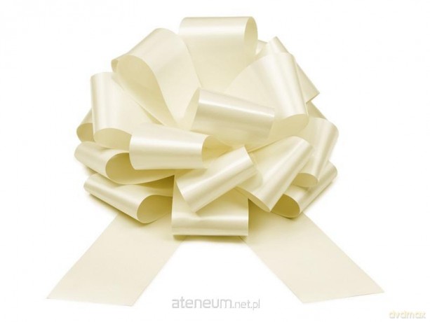 Kokarda dekoracyjna DIY złamana biel 40cm