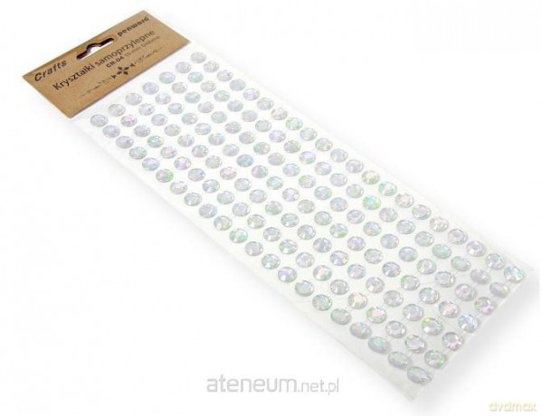 Kryształki samoprzylepne srebrne 10mm