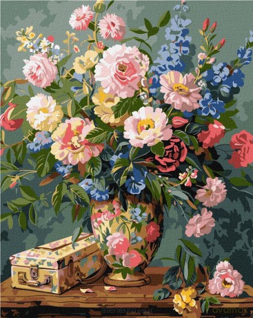 Malowanie po numerach - Kwiatowa fantazja 40x50cm