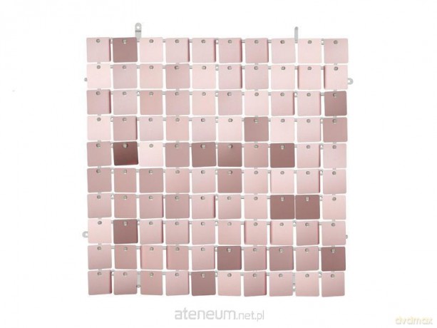 Panel cekinowy kwadraty różowe złoto 30x30cm