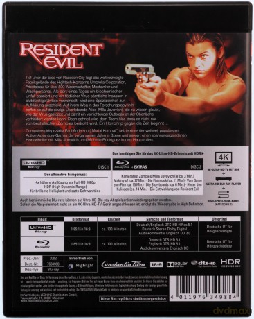 Resident Evil [Blu-Ray 4K]+[Blu-Ray]