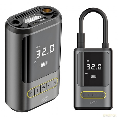 Elektryczna pompka rowerowa/samochodowa kompresor LCD 2x2000mAh USB-C LTC