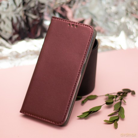Etui Smart Magnetic do iPhone 16 Pro 6,3" burgundowe