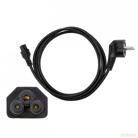 Kabel zasilający do notebooka Akyga 1.8m AK-NB-01C VDE IEC C5 250V/50Hz
