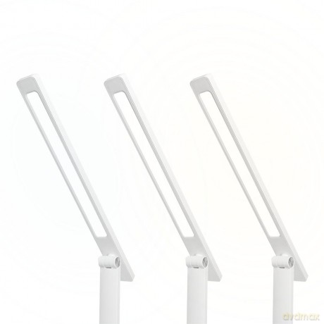 Lampka biurkowa LED 10W, 3000/4500/6000K, ładowanie indukcyjne, dotykowa, ściemniacz, biała, LTC