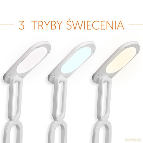 Lampka biurkowa LED składana, 3000/4500/6000K, 1200mAh, różowa, LTC